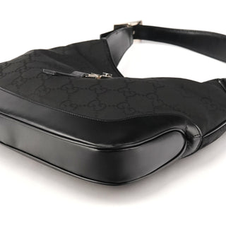 001 3306 Black GG Canvas Jackie Shoulder Bag
