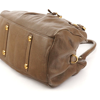Light Brown Leather Classic Q Baby Groovee 2-Way Bag