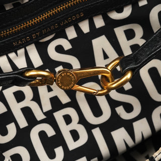 Black Leather Classic Q Fran 2-Way Bag