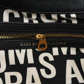 Black Leather Classic Q Fran 2-Way Bag