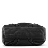 Black Leather Classic Q Fran 2-Way Bag