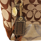 10234 Beige Brown Signature Patchwork Tote Bag