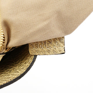 Gold Metallic Leather Heloise Shoulder Bag