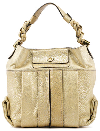Gold Metallic Leather Heloise Shoulder Bag