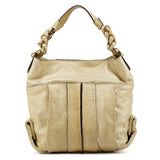 Gold Metallic Leather Heloise Shoulder Bag