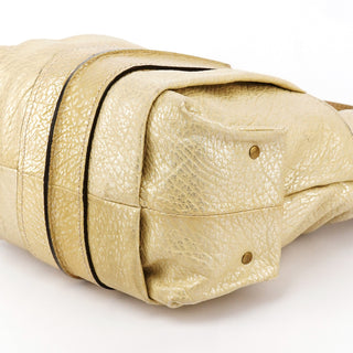 Gold Metallic Leather Heloise Shoulder Bag