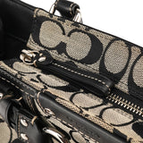 F15665 Grey Black Signature Hamptons Tote Bag