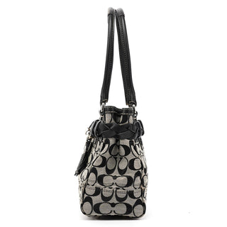 F15665 Grey Black Signature Hamptons Tote Bag