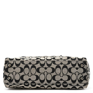 F15665 Grey Black Signature Hamptons Tote Bag