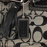 F15665 Grey Black Signature Hamptons Tote Bag
