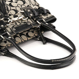 F15665 Grey Black Signature Hamptons Tote Bag