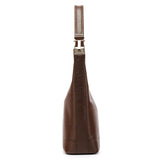 001 4204 Brown Leather Hobo Shoulder Bag