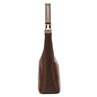 001 4204 Brown Leather Hobo Shoulder Bag