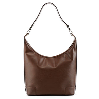 001 4204 Brown Leather Hobo Shoulder Bag