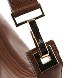 001 4204 Brown Leather Hobo Shoulder Bag