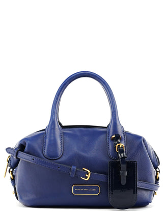 Blue Leather Classic Q 2-Way Bowling Bag