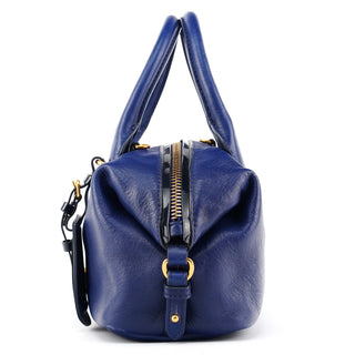 Blue Leather Classic Q 2-Way Bowling Bag