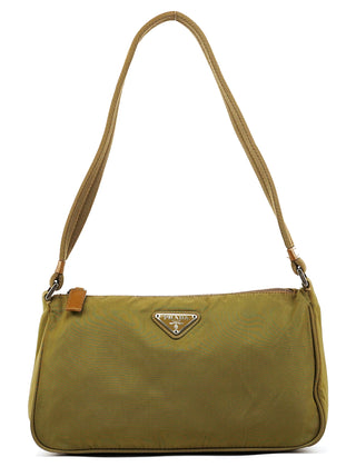Khaki Green Tessuto Nylon Shoulder Bag