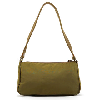 Khaki Green Tessuto Nylon Shoulder Bag