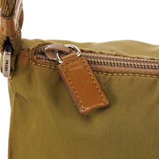 Khaki Green Tessuto Nylon Shoulder Bag