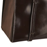 B5938 Dark Brown Spazzolato Box Handbag