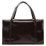 B5938 Dark Brown Spazzolato Box Handbag
