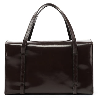 B5938 Dark Brown Spazzolato Box Handbag