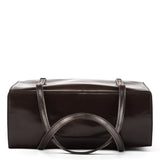 B5938 Dark Brown Spazzolato Box Handbag