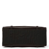 B5938 Dark Brown Spazzolato Box Handbag