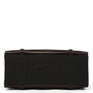 B5938 Dark Brown Spazzolato Box Handbag