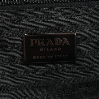 Black Vitello Leather Shoulder Bag