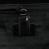 Black Vitello Leather Shoulder Bag