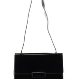 Black Vitello Leather Shoulder Bag