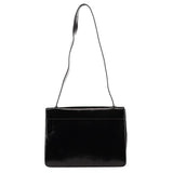 Black Vitello Leather Shoulder Bag