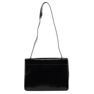 Black Vitello Leather Shoulder Bag