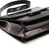 Black Vitello Leather Shoulder Bag
