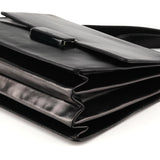 Black Vitello Leather Shoulder Bag