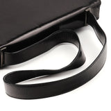 Black Vitello Leather Shoulder Bag