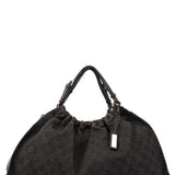 76554 Brown GG Canvas Ruched Handbag