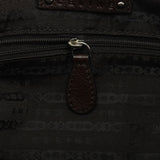 Dark Brown Leather Pillow Tote Bag
