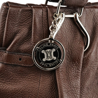 Dark Brown Leather Pillow Tote Bag