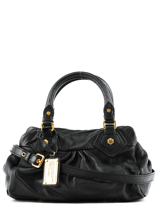 Black Leather Classic Q Baby Groovee 2-Way Bag