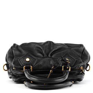 Black Leather Classic Q Baby Groovee 2-Way Bag