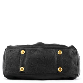 Black Leather Classic Q Baby Groovee 2-Way Bag