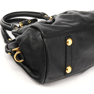 Black Leather Classic Q Baby Groovee 2-Way Bag