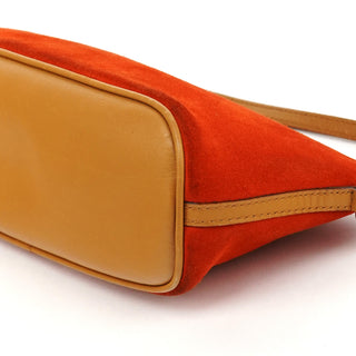 039 1103 Orange Suede Boat Pochette