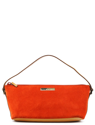 039 1103 Orange Suede Boat Pochette