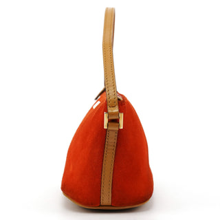 039 1103 Orange Suede Boat Pochette