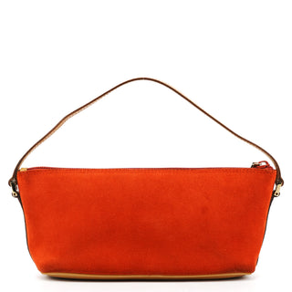 039 1103 Orange Suede Boat Pochette
