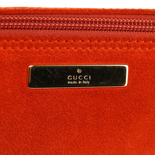 039 1103 Orange Suede Boat Pochette